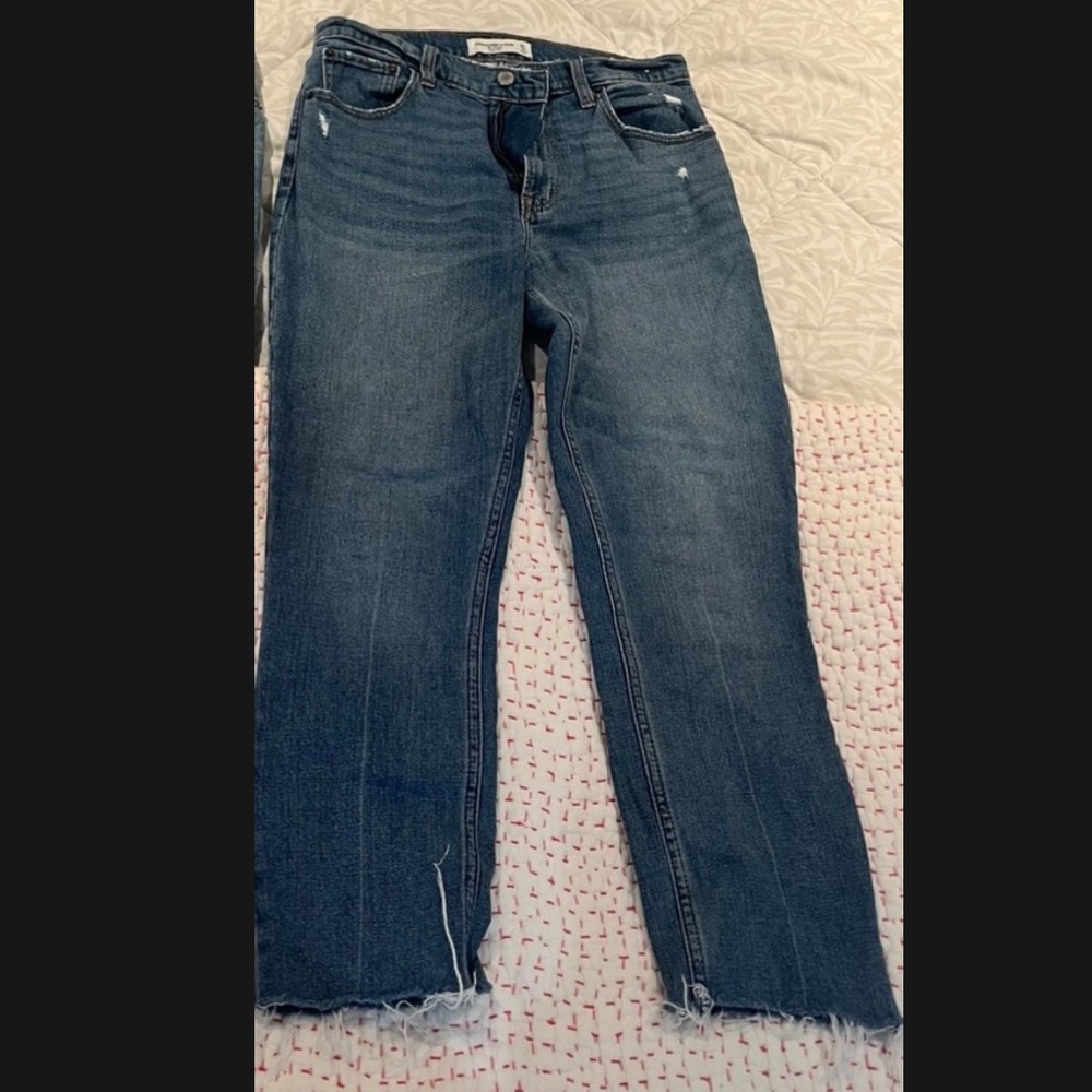 The skinny high rise Abercrombie jeans